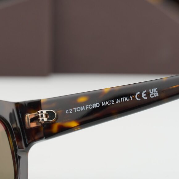 Tom Ford Ezra FT1075 52L Rectangle Sunglasses – Havana/Roviex main image 5